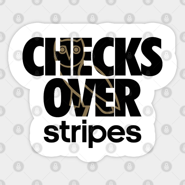 CHECKS OVER STRIPES Sticker by YourLuckyTee